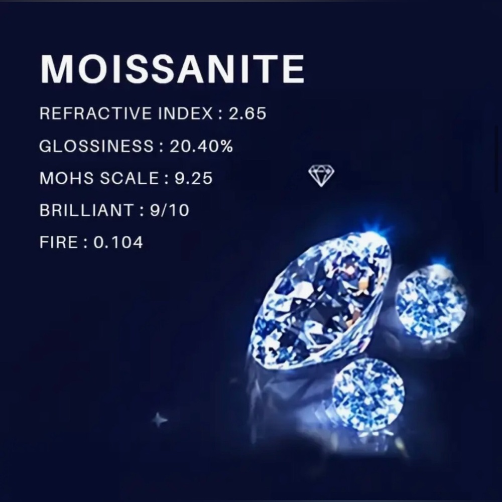 Rose Gold, 2 Carat Moissanite Ring with Pavé Accents | Size 7 - Picture 4 of 6